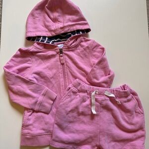 Pink Hanna Andersson Hoodie and Shorts Set